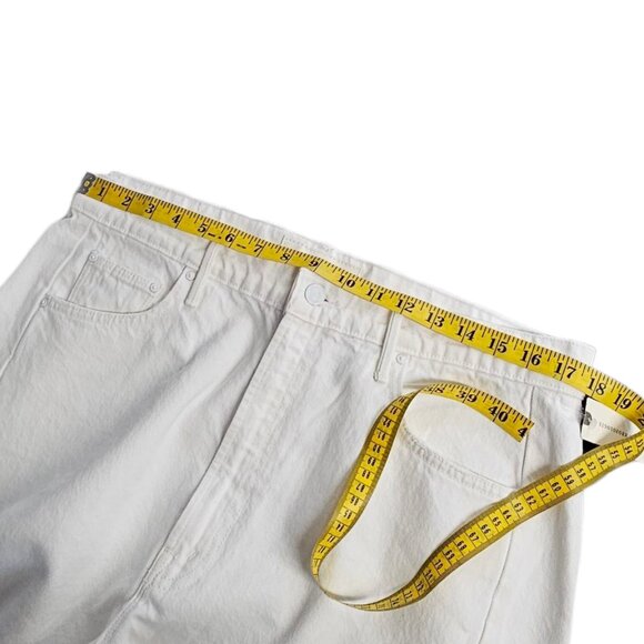 MOTHER The Half Pipe Ankle Jeans in Picket Fence, White, High Rise, Relaxed, 32 - Picture 9 of 10